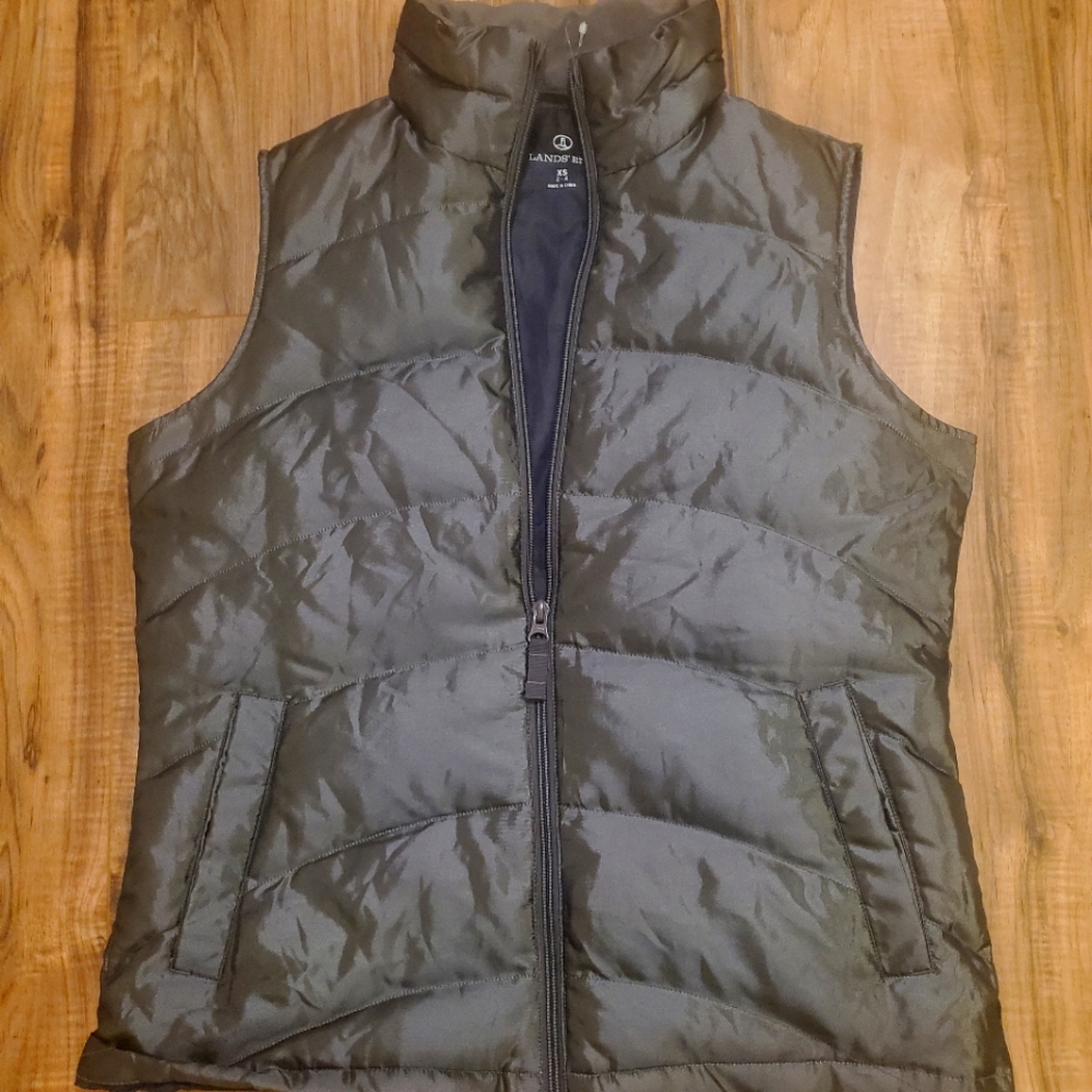 Lands End womens gray vest XS